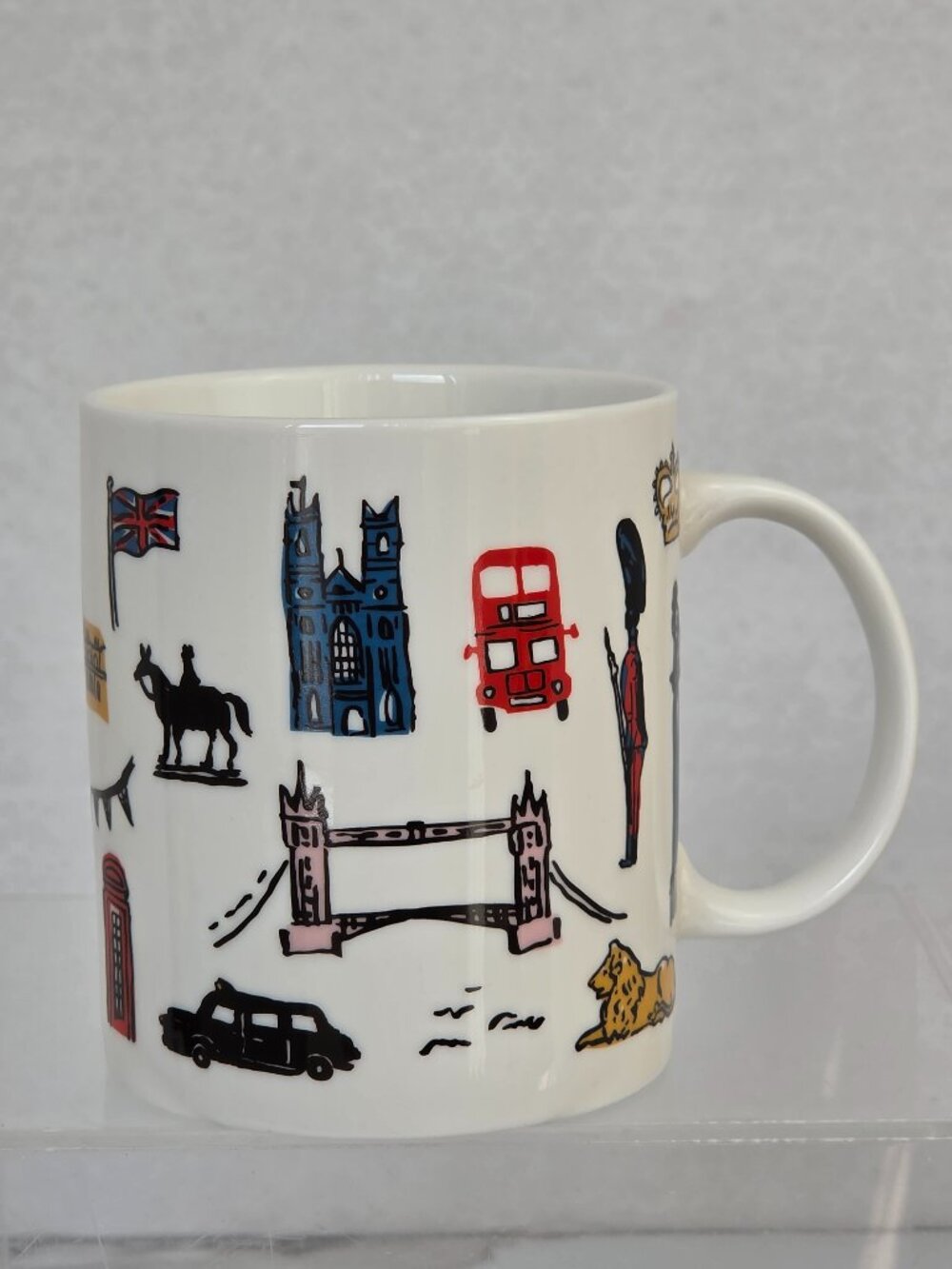 Boden Fine Bone China Mug Hand-Drawn London Landmarks Graphic Coffee Mug 11 OZ